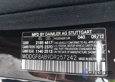 2013 Mercedes-Benz C 300 Luxury 4Matic/Sport 4Matic from USA, damaged, VIN WDDGF8AB9DR257242